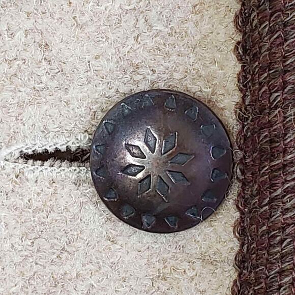 LL Bean Cardigan Coatigan Boiled Heavy Wool Metal Buttons Beige Women’s Medium ? - Picture 6 of 9